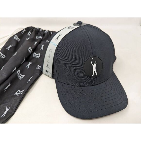 MELIN A-GAME HYDRO PHIL MICKELSON ON-COURSE BLACK TOUR CAP HAT 58 CM W/ BAG NEW - Picture 1 of 9